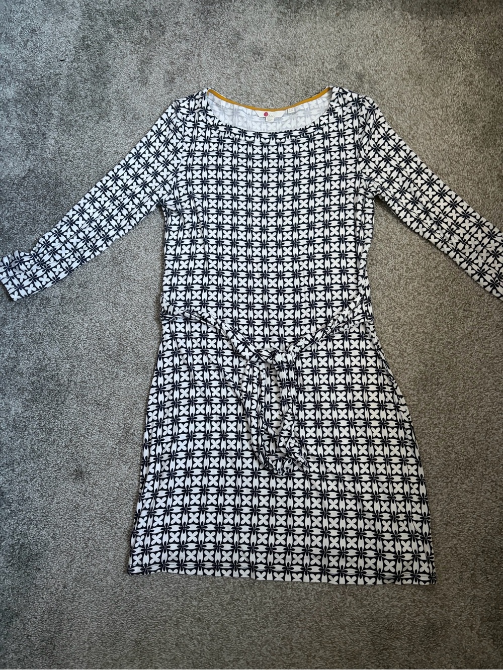 Boden Jersey Patterned Tie-Waist Women’s Dress